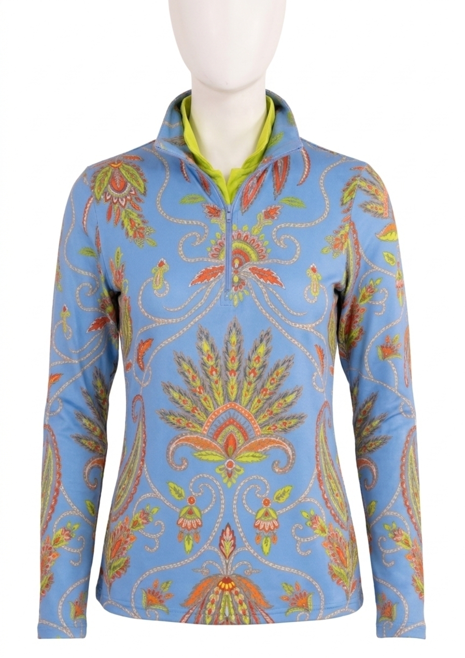 NEW GRETCHEN SCOTT half zip plume pullover in blue